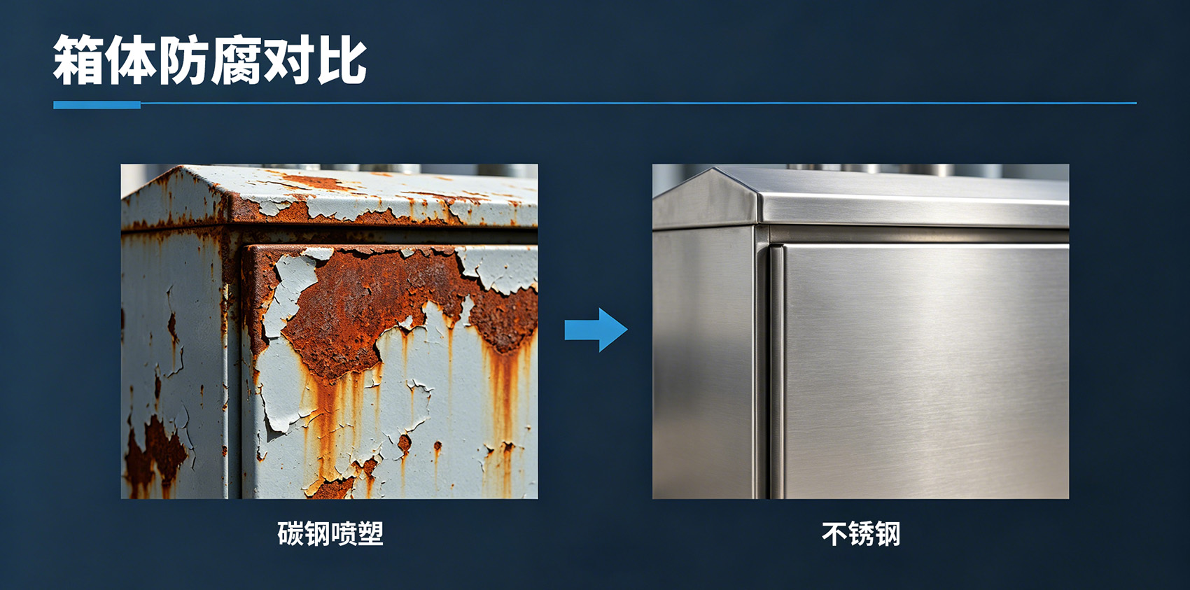 电磁阀箱箱体防腐对比